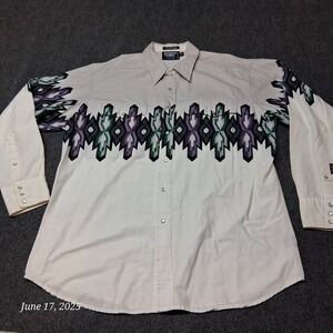 VTG Panhandle Slim Brooks & Dunn Western Pearl Snap Shirt Size XL